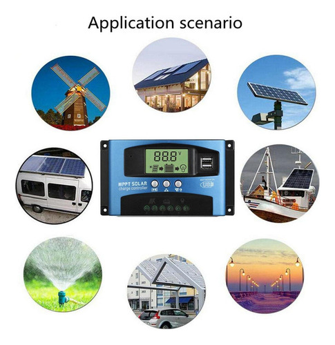 // Protector De Corriente Regulador De Panel Solar 30a
