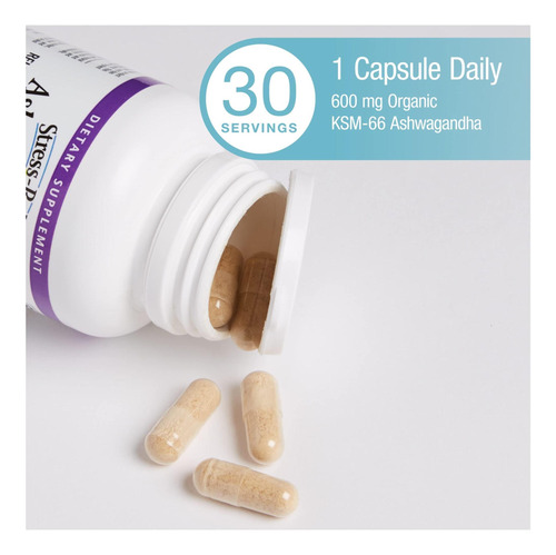 Estrés-relax Ksm-66 Ashwagandha 600 Mg Por Factores 30 (30