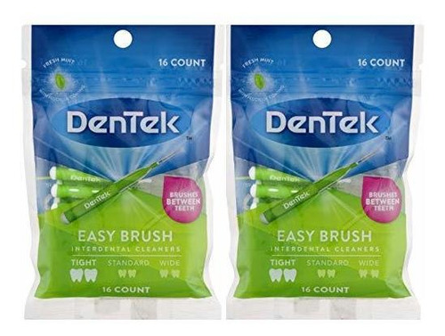 Palillos Dentales - Dentek Easy Brush Fresh Mint Tight Limpi