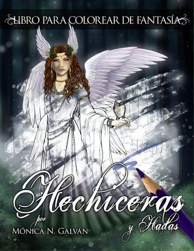 Hechiceras Y Hadas: Libro Para Colorear De Fantasãâa, De Galván, Mónica N.. Editorial Createspace, Tapa Blanda En Español