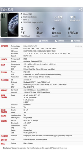 Cubot C30 8gb 256gb Dual Sim Duos
