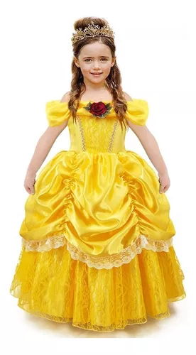 Fantasia infantil de programa de arte, vestido princesa vermelho