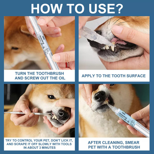 4 Canetas De Gel Para Remover Placa Bacteriana E Tártaro Par