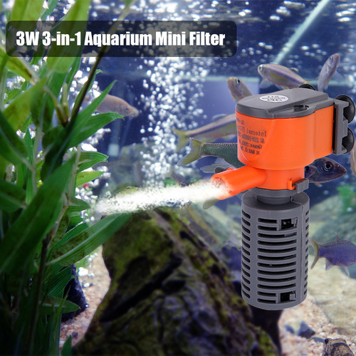 Bomba De Tanque Con Filtro Para Peces, Mini Esponja 3 En 1,