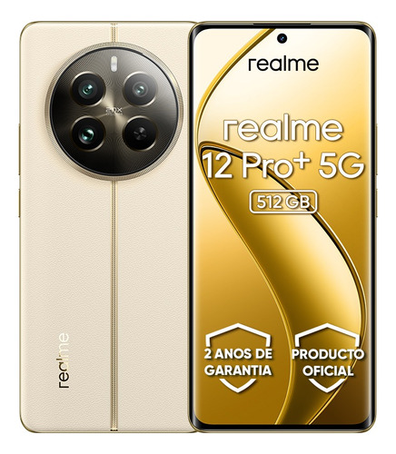 Realme 12 Pro Plus 12gb Ram 512gb Rom 50mp Ois 8mp Gran Angular 64mp 3x Teleobjetivo 5000mah 67w Pantalla Curva 120hz Fhd+ Beige