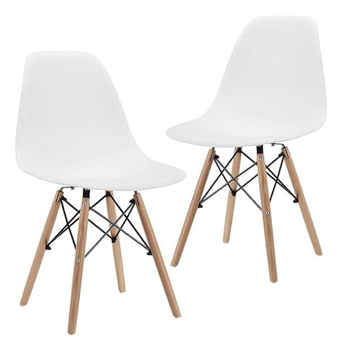 Combo Silla De Comedor Moderna Eames Living X 2 Unidades