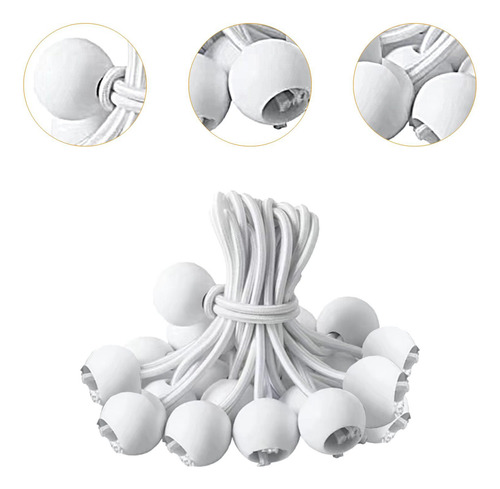 20x Bungee Bungee Cords Elastic Practical Bungee Branco
