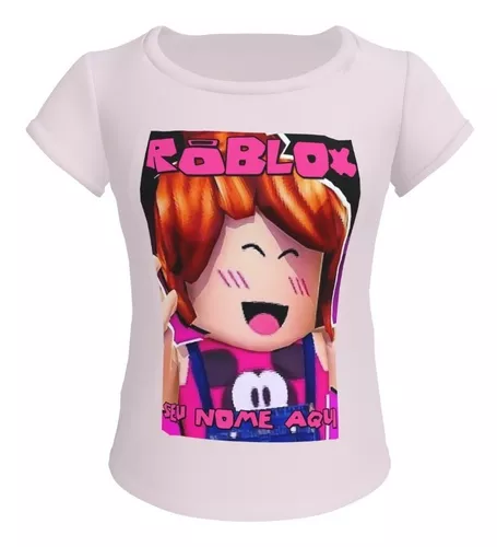 Camiseta blusa rosa infantil menina roblox minegirl - Camiseta