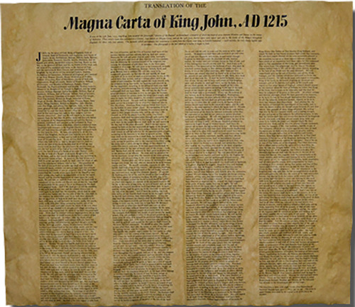 Carta Magna Del Rey Juan, . Traducción Al Inglés De 16 X