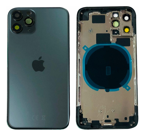 Carcaça Traseira + Gaveta Compatível iPhone 11pro Space Gray