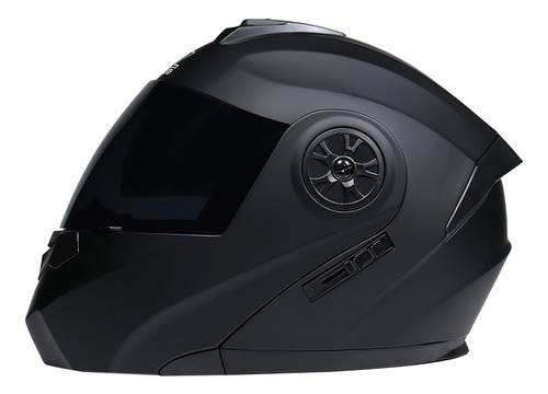 Casco Sleek Para Moto Abatible Certificado Dot Monocolor Negro Mate Echoarmor 991 Talla S