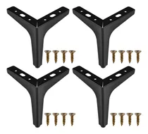 Comprar Pack De 4 Patas 15cm Negras Mate Para Muebles Y Sofás