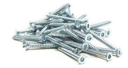 Lot Of 50 New Zinc Plated #8-18 X 1 1/2  Flat Head Tampe Yyh
