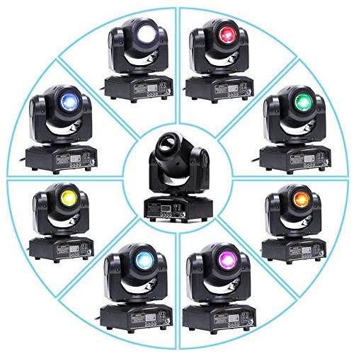 Foco Led Cabezal Movimiento 4 Color Gobo 25w Dmx Karaoke Dj