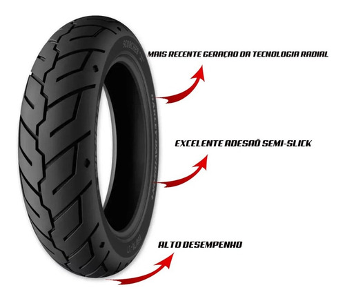 Pneu Michelin Scorcher 31 150-80-16 B 77h Tl/tt Traseiro Har