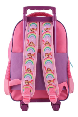 Mochila Con Ruedas  Estuche lonchera Niñas Paw Patrol Sky Color Rosa