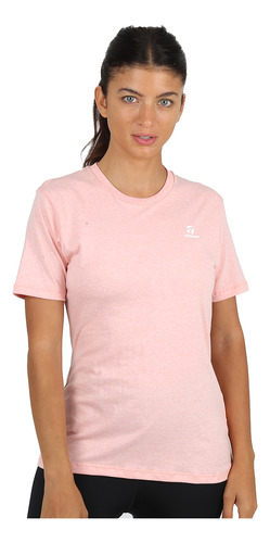 Remera Entrenamiento Topper Básicos Mc Mujer En Rosa | Stock