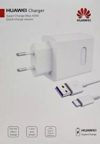 Cargador Huawei Pro Super Carga Rápida Tipo C 40 W