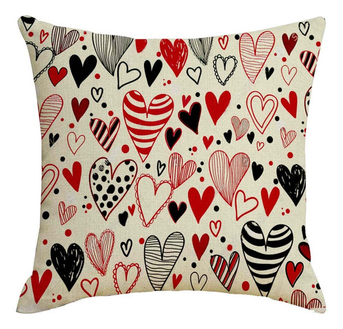 Lynzym Funda Cojin Cuadrada Para Dia San Valentin Almohada X