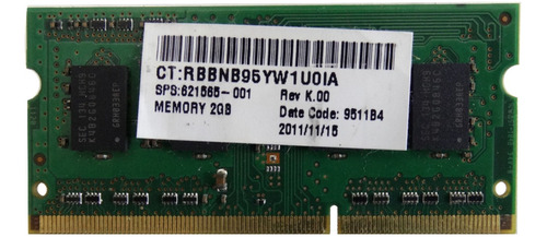 Memoria Ram De 2gb Para Lenovo 55y3710
