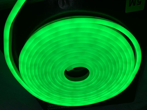 Tira Cable Luz Continua Tipo Neon 12v 40w 5m Verde Auto R2
