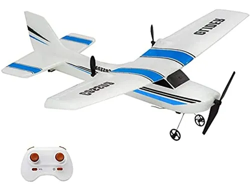 Fisca Avión De Control Remoto RC Avión Anfibio 2.4Ghz 3 Canales Espuma Drone Rtf Avion Despegar De Tierra Y Agua Con Giroscopio Y 2 Baterias Para