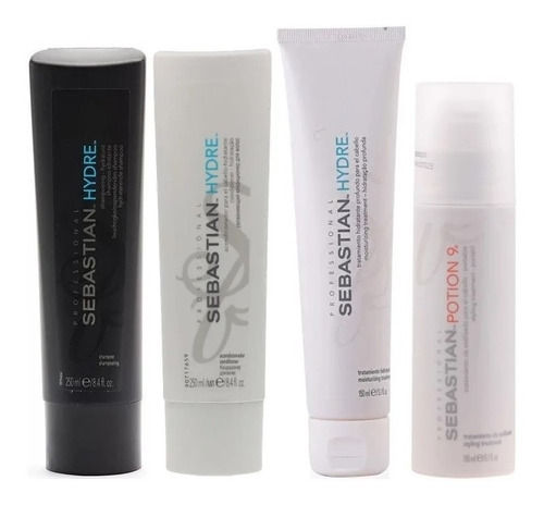 Shampoo + Acondicion+ Mascar+ Crema Potion9 Sebastian Hydre