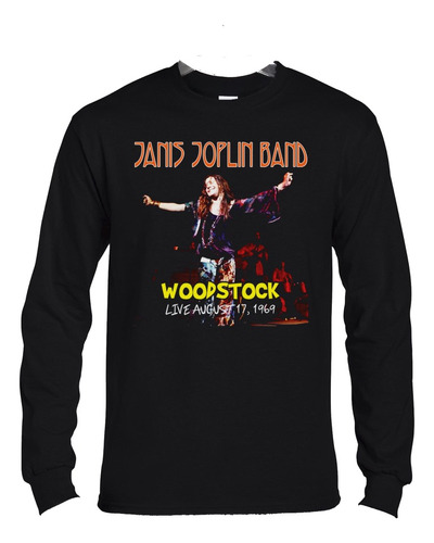 Polera Ml Janis Joplin Band Live In Woodstock Rock Abominatr