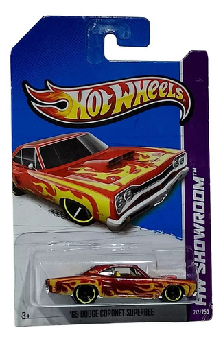 Hot Wheels '69 Dodge Coronet Superbee  Rojo/flamas 212/250