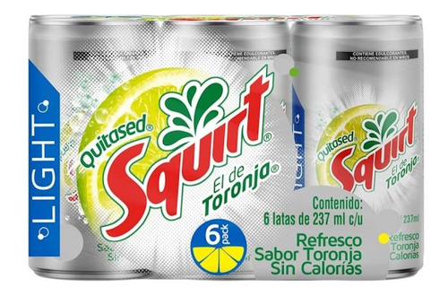 Refresco Squirt Light Mini Toronja 6 Latas De 237 Ml