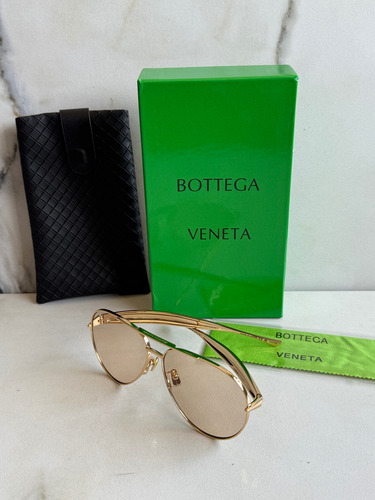 Lentes De Sol Bottega Veneta Sardine Miu Miu Chanel Ysl Océano Dorado Claro Dorado Dorado