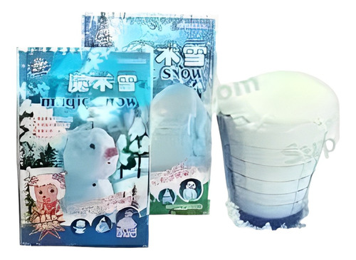 Pack 100 Sobre De Nieve Artificial Mágica 10gms Oferta 