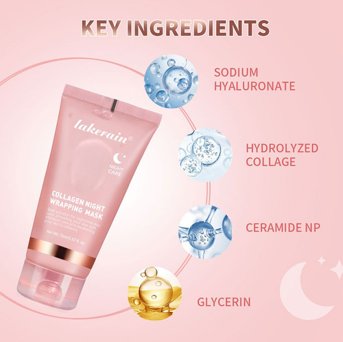 Mascarilla Facial Kit Nocturno Colágeno Antiedad 125g