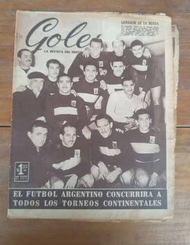 Revista Goles 376 - 23/08/55 Ganador De La Rueda Boca Junior