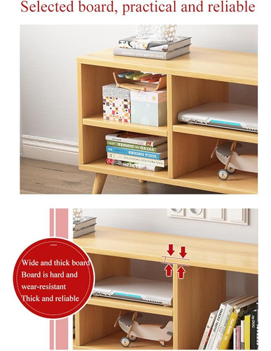 Vasoyo Gabinete Nórdico De Tv Simple Moderna Combinación De Mesa De Centro Hogar Sala De Estar Pequeño Apartamento Patas De Madera Maciza Gabinete De Tv Simple,140*30*38.5cm