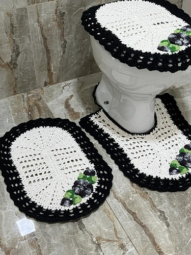 Merciful Danish Wardian case Kit 2 Jogos Tapete Em Croche Para Banheiro Croche Promoção | Parcelamento  sem juros
