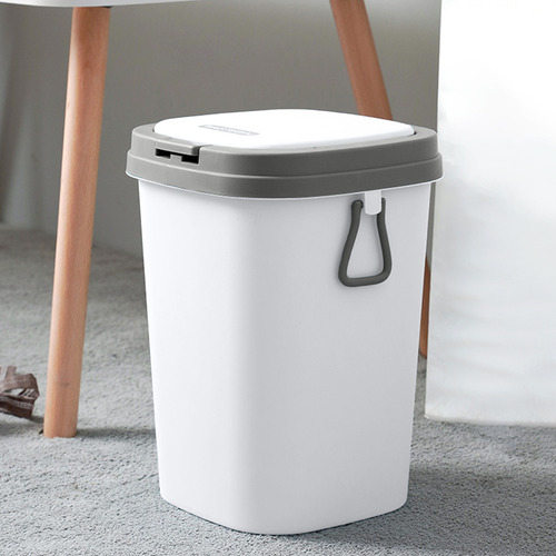 Bote De Basura De Baño Con Tapa Grande Que Bloquea Los Olore