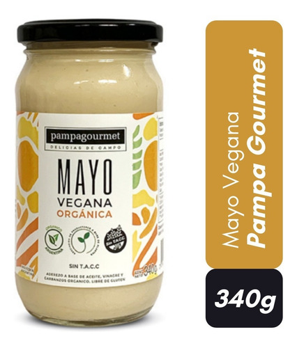 Mayonesa Vegana Organica Pampa Gourmet X 340g Sin Tacc