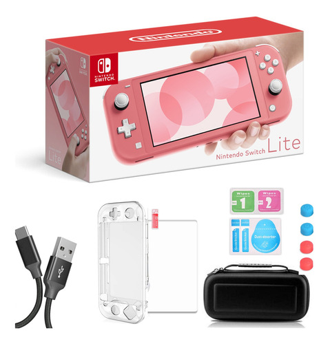 Consola Nintendo Switch Lite Color Coral Con Pantalla