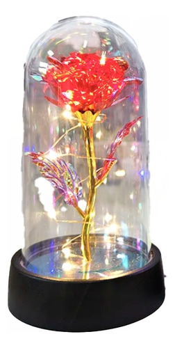Decoracion Led - Flor Rosa De Cristal San Valentin Dia Madre