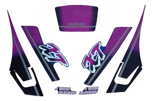 Kit Adesivo Jogo Faixas Yamaha Xt 600 1994/96 Azul