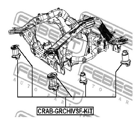 Imagen 4 de 7 de Kit Buje Cuna Motor Jeep Grand Cherokee 5.7 11 16