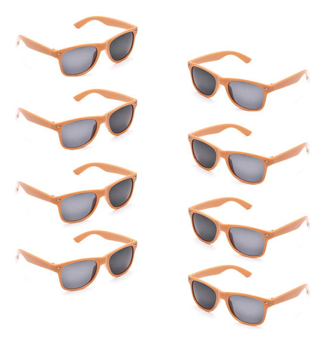 Paquete De 8 Lentes De Sol Unisex De Colores Neon Para Ninos