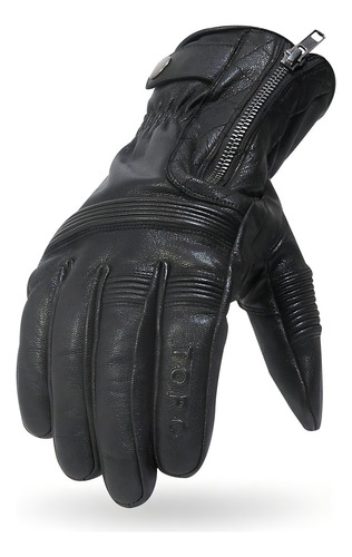 Guantes Torc Motocicleta Cuero Color Negro Protección Manos Talla Grande