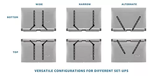 Monoprice Soporte universal para barra de sonido con brazos ajustables, se  adapta a pantallas de 23 a 65 pulgadas, barras de sonido de hasta 33