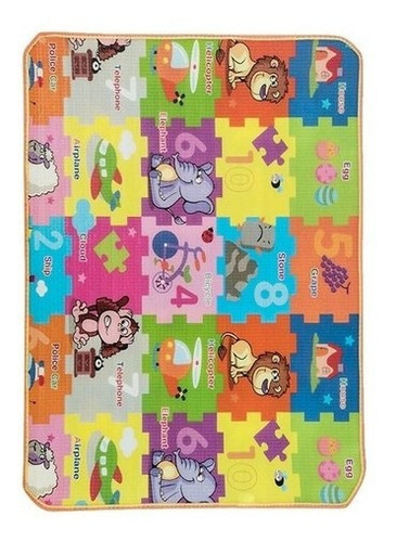 Tapete Infantil Educativo Atividades Duplo 120x90 Gigante