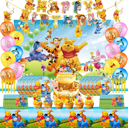 Winnie The Pooh Suministros Para Fiesta De Cumpleaños, Inclu