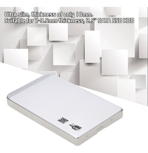 Caja De Disco Duro Ssd Delgada De 2 Tb Con Carcasa Externa U