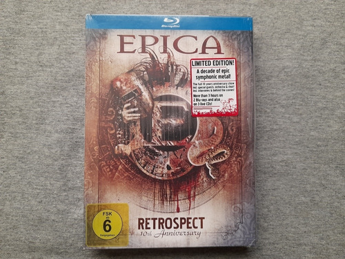 Cd Epica Retrospect 2 Bluray + 3 Cds Importado, Abierto 