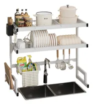 Comprar Escurridor 2 Niveles Seca Platos Cubiertos Vajilla 65 Cm Color Blanco